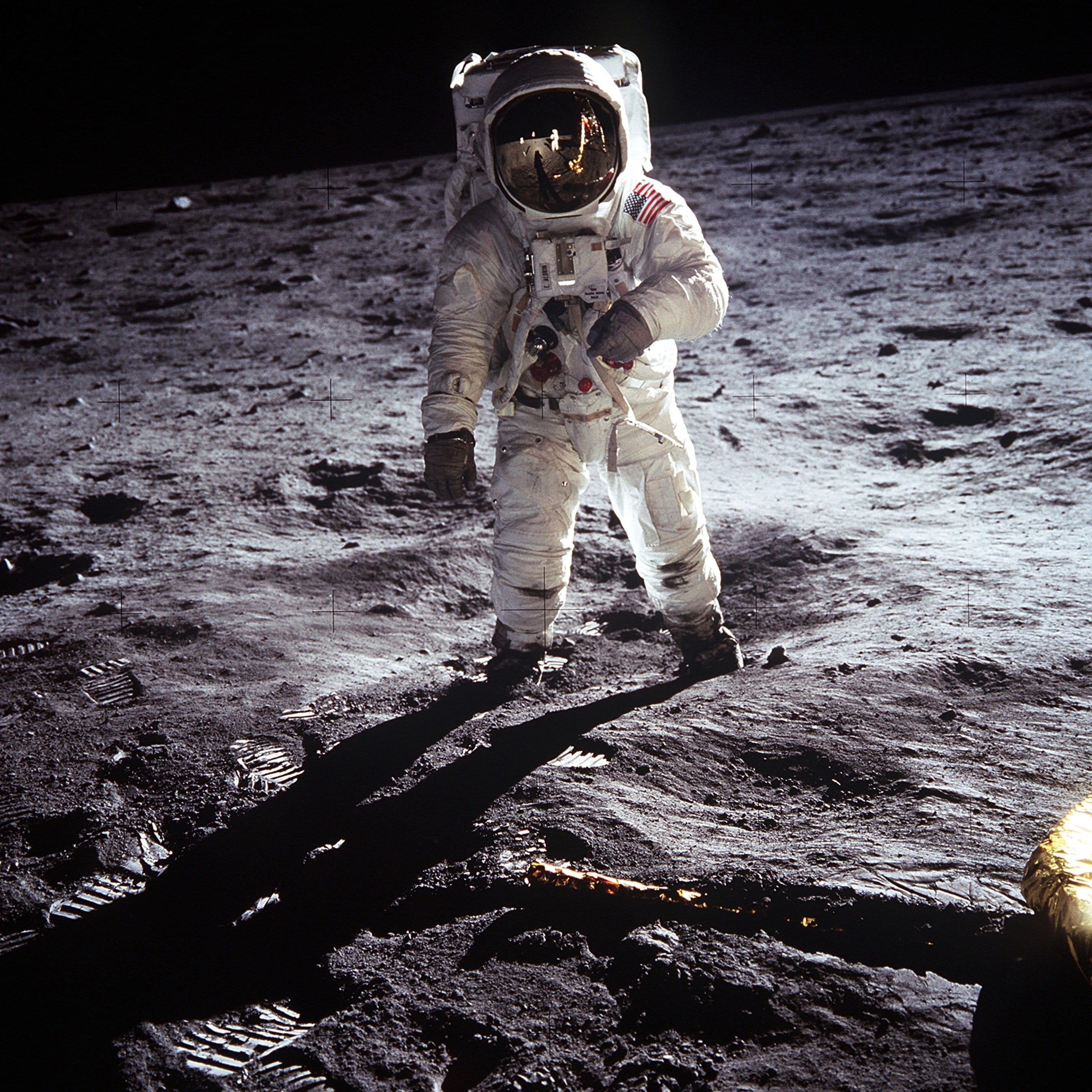 Foto de Buzz Aldrin tirada por Neil Armstrong.