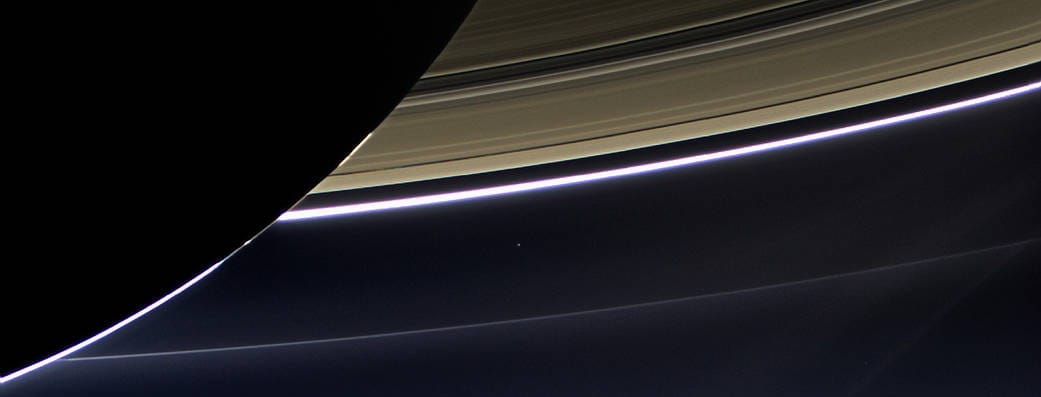 Vista dos Anéis de Saturno